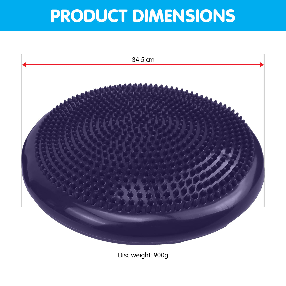 Massage Chairs: Powertrain Yoga Stability Disc w/ Pump Home Gym Pilate Balance Trainer - Purple