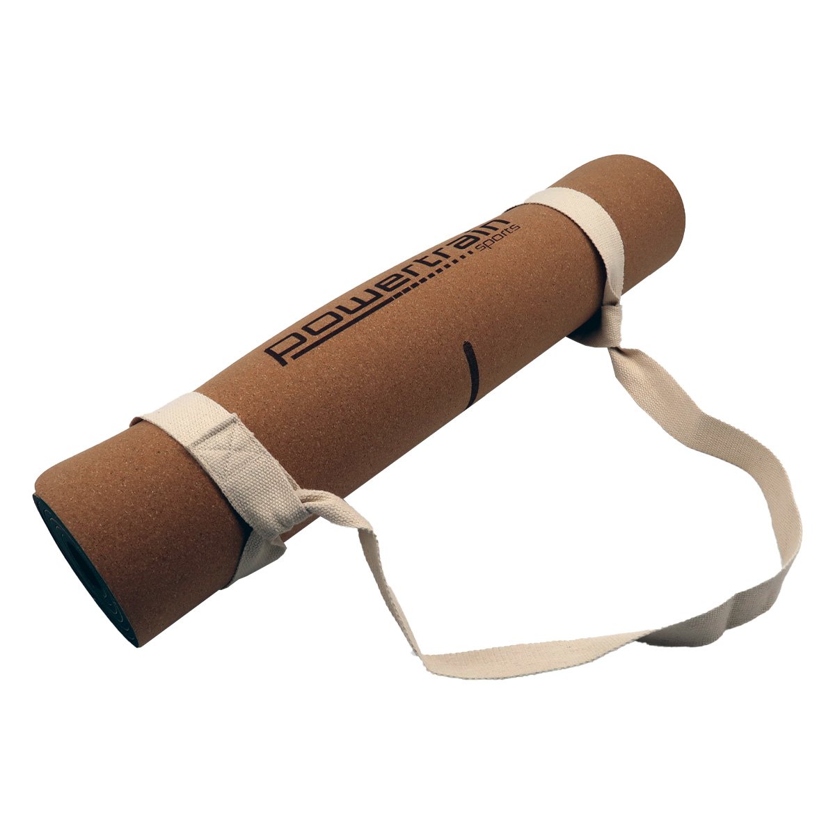 Yoga & Pilates: Powertrain Cork Yoga Mat with Carry Straps Home Gym Pilates - Body Line