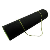 Gymnastics: Powertrain TPE Yoga Exercise Mat Home Gym Pilates Fitness 8mm Thick in Black/Green