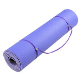 Gymnastics: Powertrain TPE Yoga Exercise Mat Home Gym Pilates Fitness 8mm Thick in Light Purple