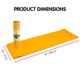 Yoga & Pilates: Powertrain TPE Yoga Exercise Mat Home Gym Pilates Fitness 8mm Thick in Orange