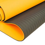 Yoga & Pilates: Powertrain TPE Yoga Exercise Mat Home Gym Pilates Fitness 8mm Thick in Orange