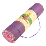 Yoga & Pilates: Powertrain TPE Yoga Exercise Mat Home Gym Pilates Fitness 8mm Thick in Dark Purple