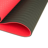 Yoga & Pilates: Powertrain TPE Yoga Exercise Mat Home Gym Pilates Fitness 8mm Thick in Red
