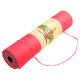 Yoga & Pilates: Powertrain TPE Yoga Exercise Mat Home Gym Pilates Fitness 8mm Thick in Red