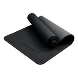 Yoga & Pilates: Powertrain Eco-friendly Dual Layer 6mm Yoga Mat | Midnight | Non-slip Surface And Carry Strap For Ultimate Comfort And Portability