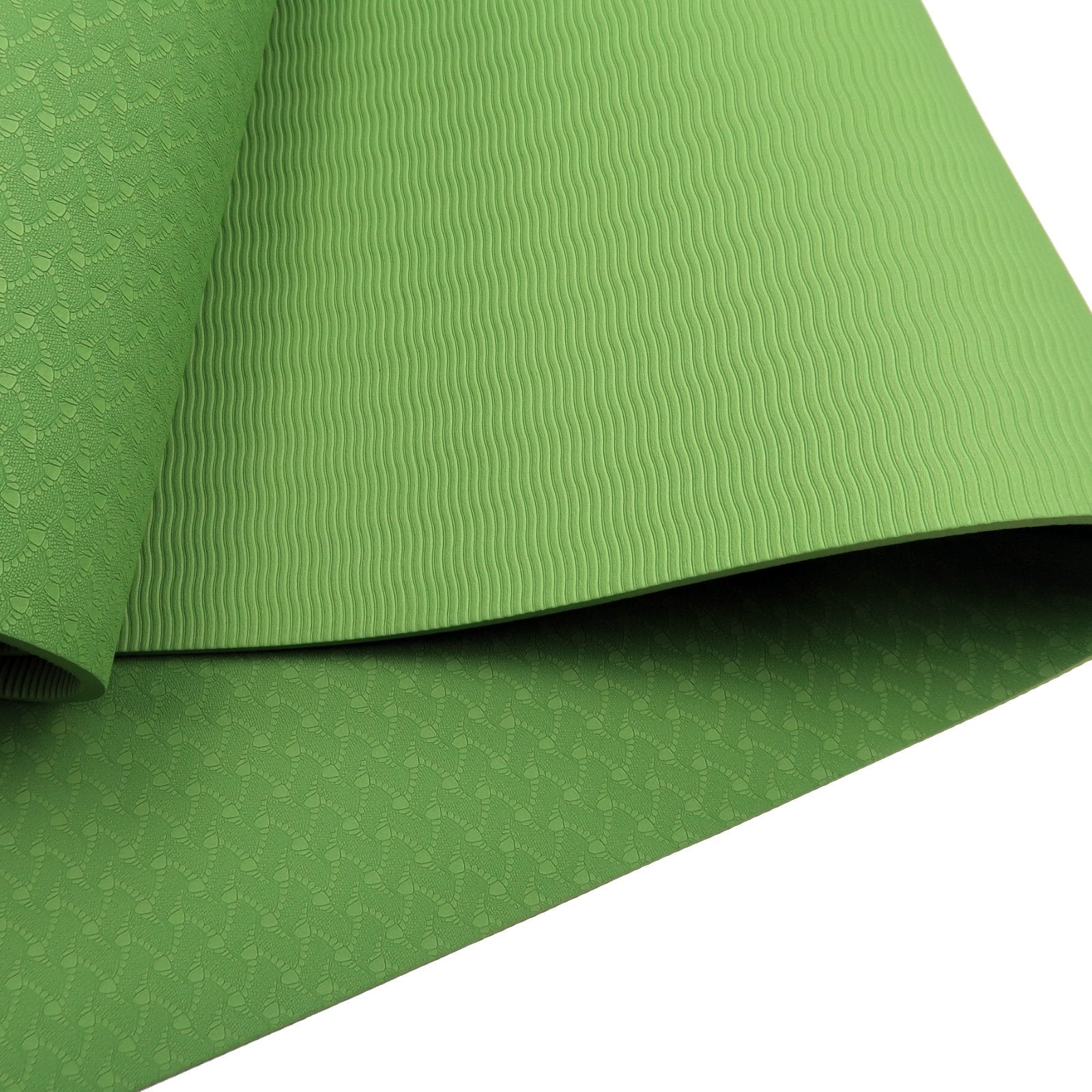 Yoga & Pilates: Powertrain Dual Layer 6mm Yoga Mat | Olive | Non-slip Surface And Carry Strap For Ultimate Comfort And Portability