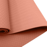 Yoga & Pilates: Powertrain Dual Layer 6mm Yoga Mat | Peach | Non-slip Surface And Carry Strap For Ultimate Comfort And Portability