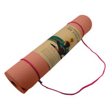 Yoga & Pilates: Powertrain Dual Layer 6mm Yoga Mat | Peach | Non-slip Surface And Carry Strap For Ultimate Comfort And Portability