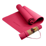 Yoga & Pilates: Powertrain Dual Layer 6mm Yoga Mat | Pink | Non-slip Surface And Carry Strap For Ultimate Comfort And Portability