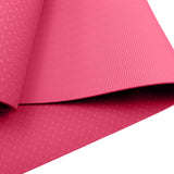 Yoga & Pilates: Powertrain Dual Layer 6mm Yoga Mat | Pink | Non-slip Surface And Carry Strap For Ultimate Comfort And Portability