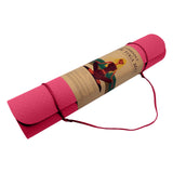 Yoga & Pilates: Powertrain Dual Layer 6mm Yoga Mat | Pink | Non-slip Surface And Carry Strap For Ultimate Comfort And Portability