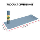 Outdoor Sofas & Lounge Sets: Powertrain Dual Layer 6mm Yoga Mat | Sky Blue | Non-slip Surface And Carry Strap For Ultimate Comfort And Portability
