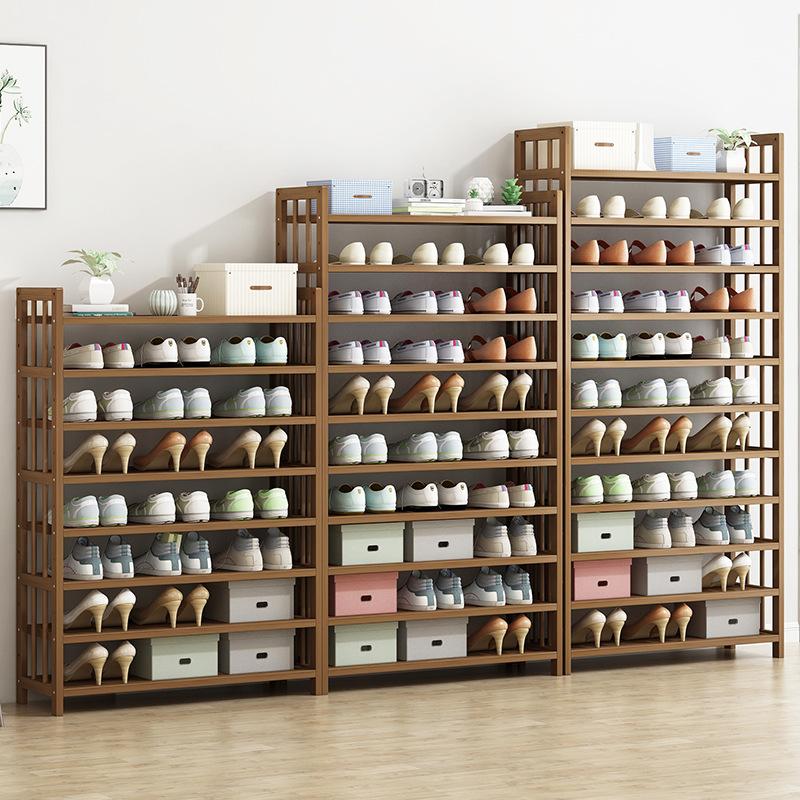 Shoe Storage: 6 Tier Tower Bamboo Wooden Shoe Rack Corner Shelf Stand Storage Organizer