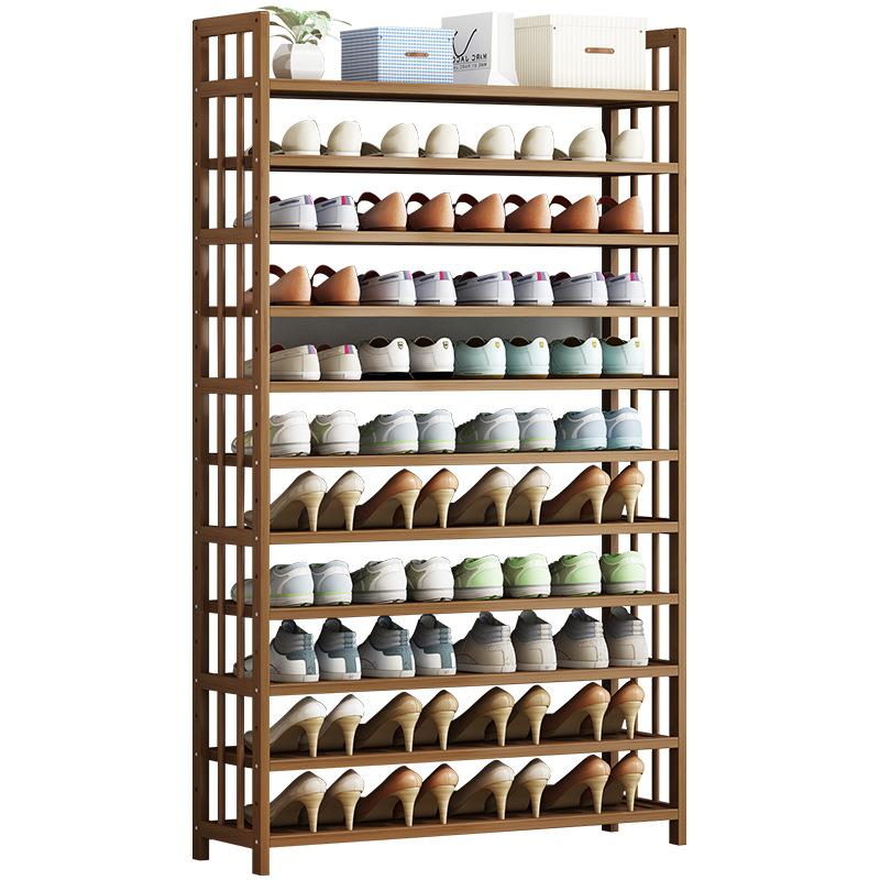 Shoe Storage: 6 Tier Tower Bamboo Wooden Shoe Rack Corner Shelf Stand Storage Organizer
