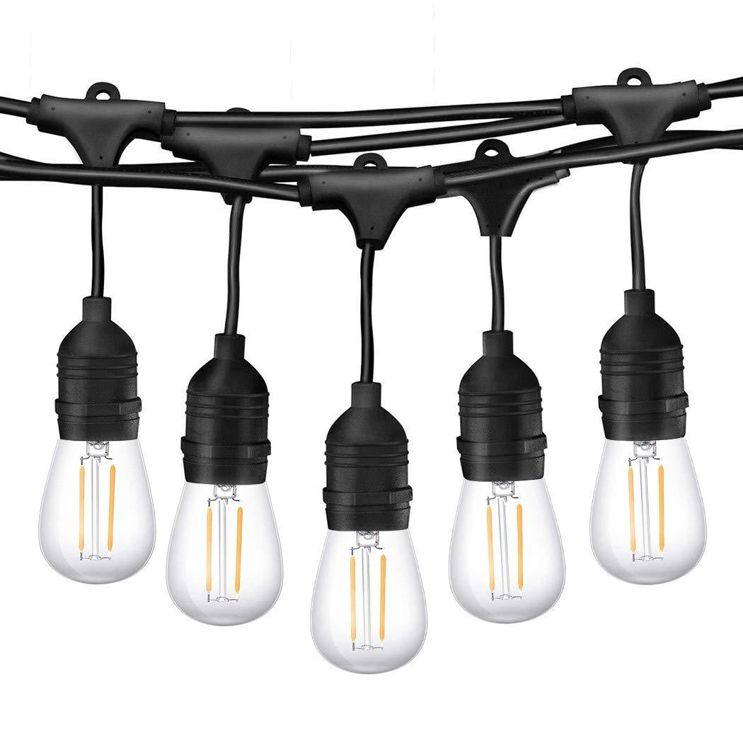 Outdoor Decorations & Lights: 15M Plug Festoon String Lights Kits Globe Outdoor Christmas Party Garden