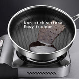 Buffets & Sideboards: Stainless Steel Frying Pan Non-Stick Cooking Frypan Cookware 28cm Honeycomb Double Sided