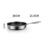 Buffets & Sideboards: Stainless Steel Frying Pan Non-Stick Cooking Frypan Cookware 30cm Honeycomb Single Sided without lid