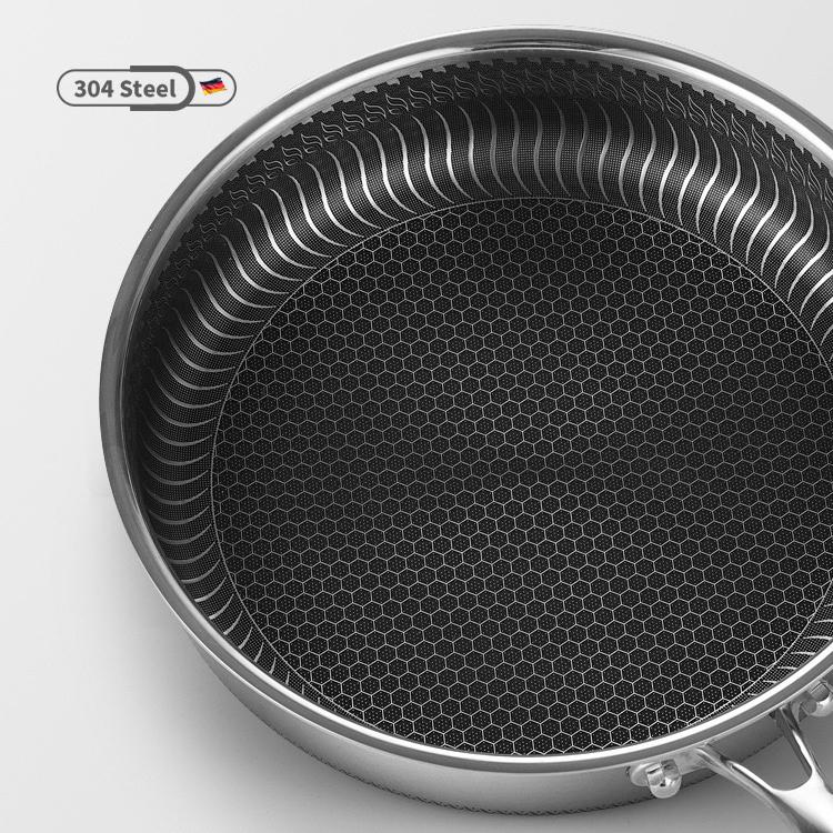 Buffets & Sideboards: Stainless Steel Frying Pan Non-Stick Cooking Frypan Cookware 32cm Honeycomb Double Sided