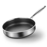 Buffets & Sideboards: Stainless Steel Frying Pan Non-Stick Cooking Frypan Cookware 32cm Honeycomb Double Sided