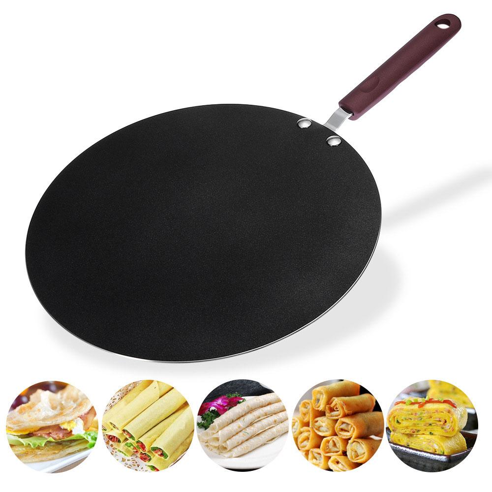 Skillets & Frying Pans: 32cm Nonstick Frying Indian Tava Dosa Chapati Pan Flat Skillet Griddle Pan