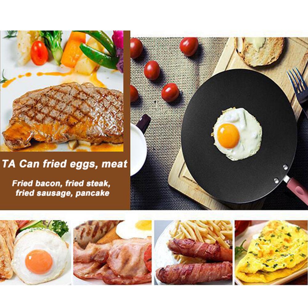 Skillets & Frying Pans: 32cm Nonstick Frying Indian Tava Dosa Chapati Pan Flat Skillet Griddle Pan