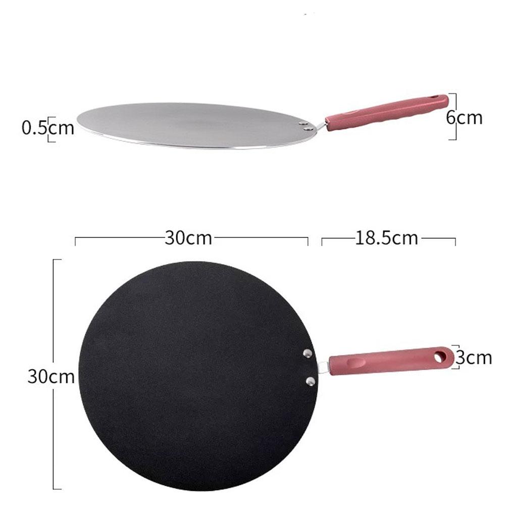 Skillets & Frying Pans: 32cm Nonstick Frying Indian Tava Dosa Chapati Pan Flat Skillet Griddle Pan