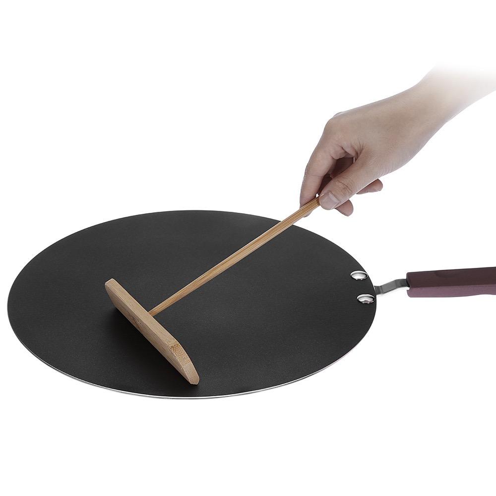 Skillets & Frying Pans: 32cm Nonstick Frying Indian Tava Dosa Chapati Pan Flat Skillet Griddle Pan