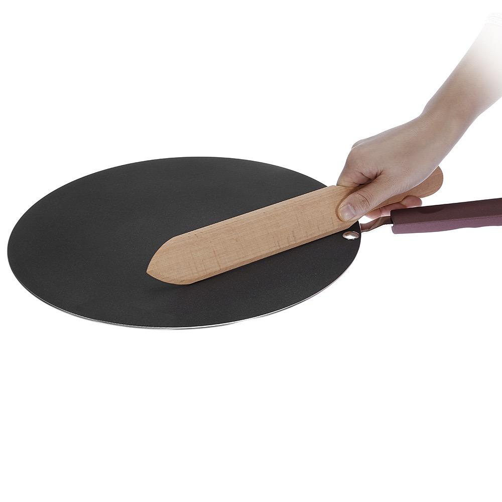 Skillets & Frying Pans: 32cm Nonstick Frying Indian Tava Dosa Chapati Pan Flat Skillet Griddle Pan