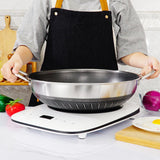 Audio Accessories: Double Ear 304 Stainless Steel 38cm Non-Stick Stir Fry Cooking Kitchen Wok Pan with Lid Honeycomb Double Sided