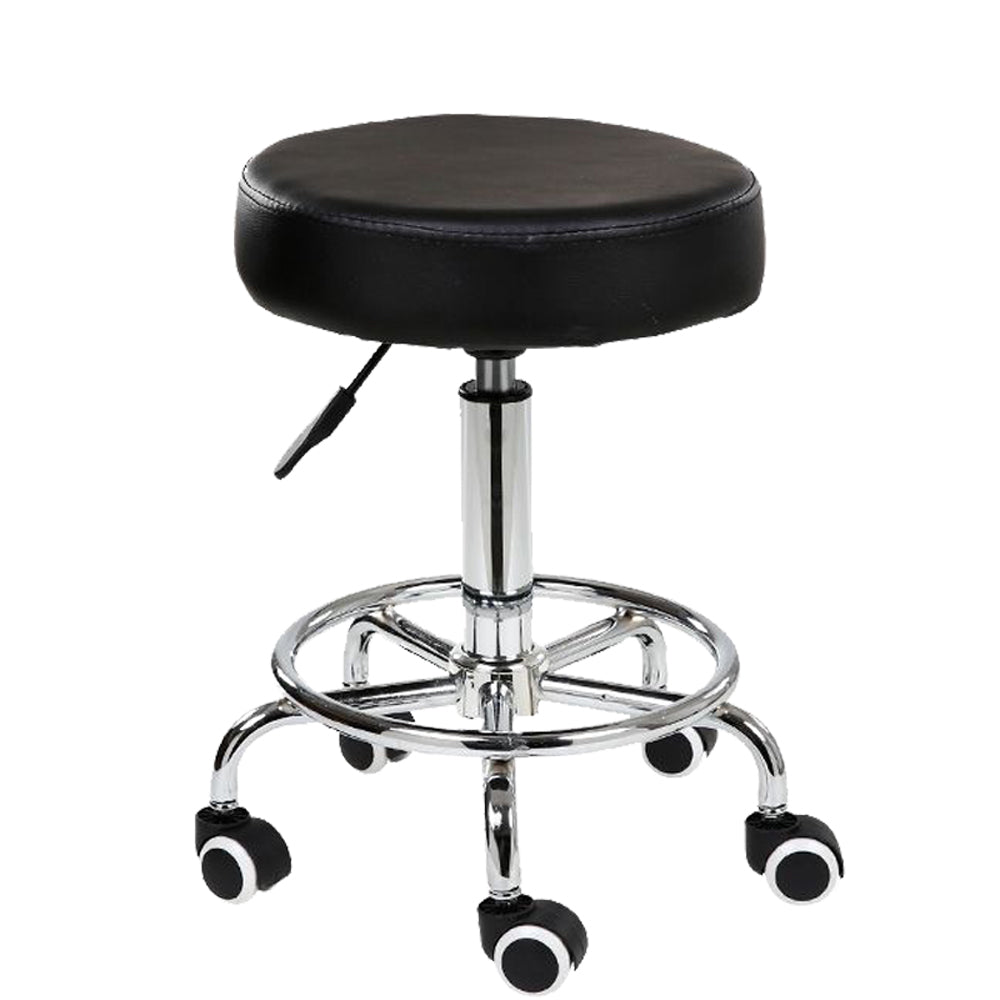 Table & Bar Stools: Salon Chair Bar Swivel Stool Office Roller Wheels Portable Height Adjust Leather BS8401
