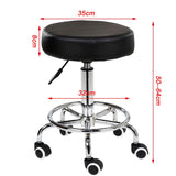 Table & Bar Stools: Salon Chair Bar Swivel Stool Office Roller Wheels Portable Height Adjust Leather BS8401