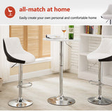 Table & Bar Stools: Bar Stools Kitchen Bar Stool Leather Barstools Swivel Gas Lift Counter Chairs x2 BS8403 Black