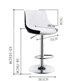 Table & Bar Stools: Bar Stools Kitchen Bar Stool Leather Barstools Swivel Gas Lift Counter Chairs x2 BS8403 Black