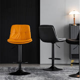 Table & Bar Stools: Bar Stools Kitchen Bar Stool Leather Barstools Swivel Gas Lift Counter Chairs x2 BS8406 Grey