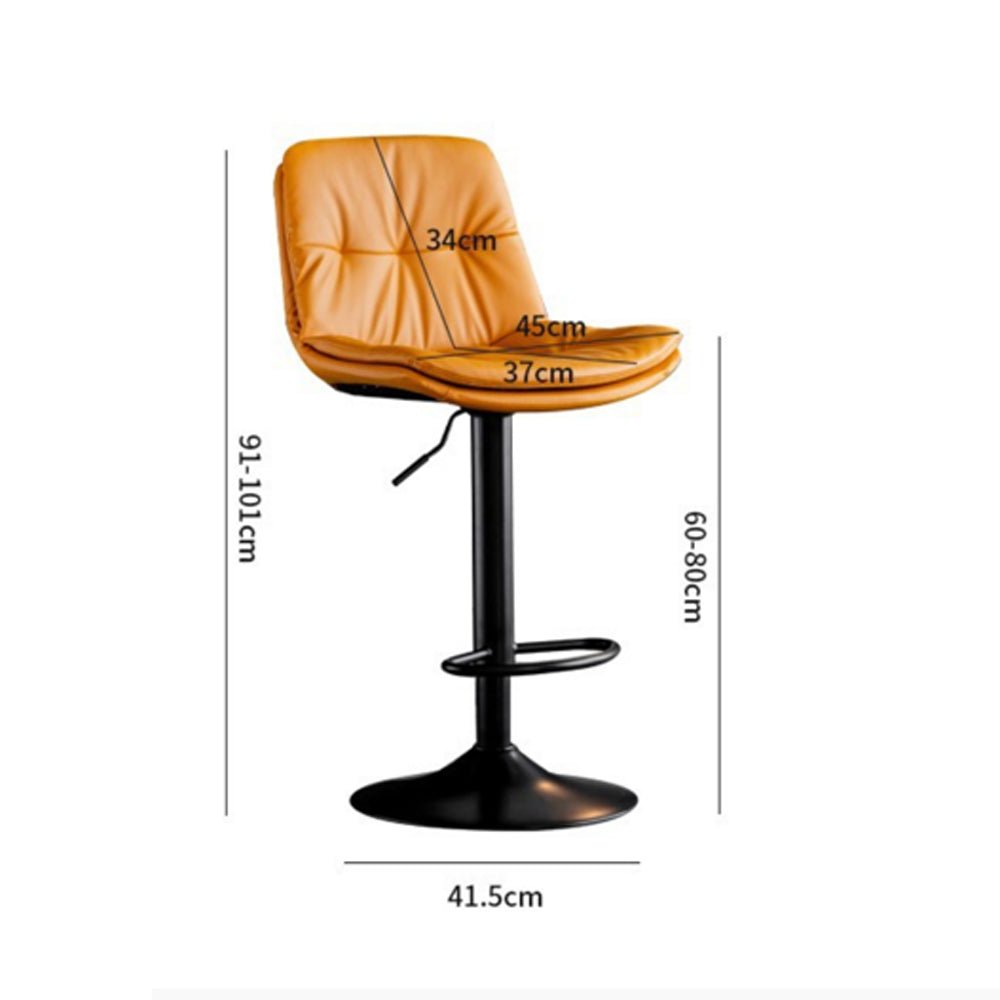 Table & Bar Stools: Bar Stools Kitchen Bar Stool Leather Barstools Swivel Gas Lift Counter Chairs x2 BS8406 Grey