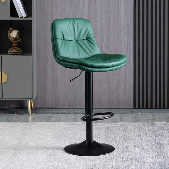 Table & Bar Stools: SERENITà Bar Stools Kitchen Bar Stool Leather Barstools Swivel Gas Lift Counter Chairs BS8406 Green