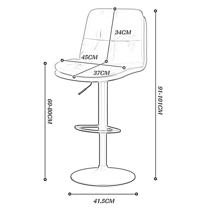 Table & Bar Stools: SERENITà Bar Stools Kitchen Bar Stool Leather Barstools Swivel Gas Lift Counter Chairs BS8406 Green