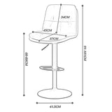 Table & Bar Stools: SERENITà Bar Stools Kitchen Bar Stool Leather Barstools Swivel Gas Lift Counter Chairs BS8406 Green