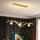 Ceiling Lights: Luxury Hand Blown Glass LED Pendant Light 100cm Adjustable 3 Color Dimmable Remote Control for Dining Bar Living Room