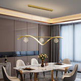 Ceiling Lights: Luxury Hand Blown Glass LED Pendant Light 100cm Adjustable 3 Color Dimmable Remote Control for Dining Bar Living Room