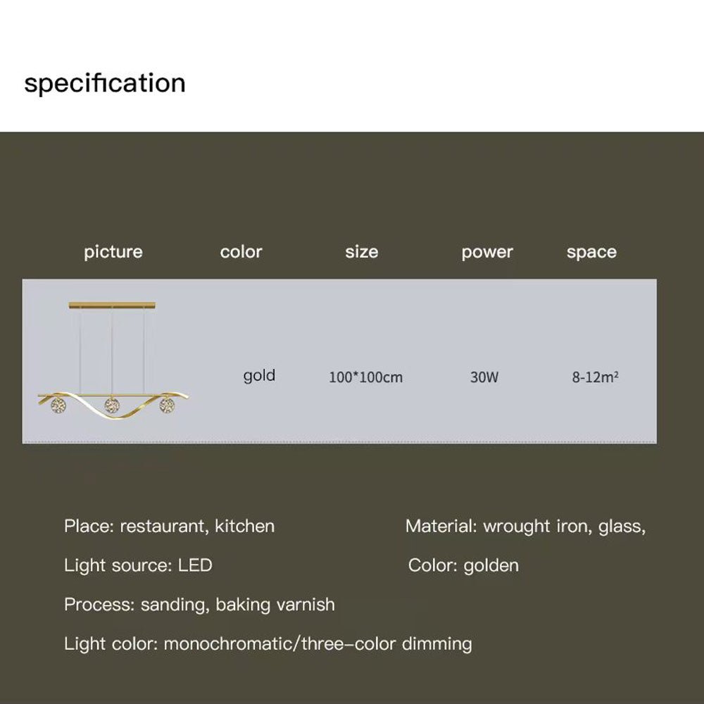 Ceiling Lights: Luxury Hand Blown Glass LED Pendant Light 100cm Adjustable 3 Color Dimmable Remote Control for Dining Bar Living Room
