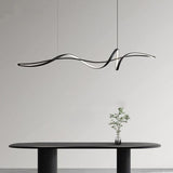 Ceiling Lights: BAMDECOR A036 Modern LED Linear Pendant Lights with Dimmable LED and Adjustable Hanging Length 160cm -Black