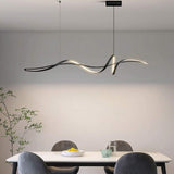 Ceiling Lights: BAMDECOR A036 Modern LED Linear Pendant Lights with Dimmable LED and Adjustable Hanging Length 160cm -Black