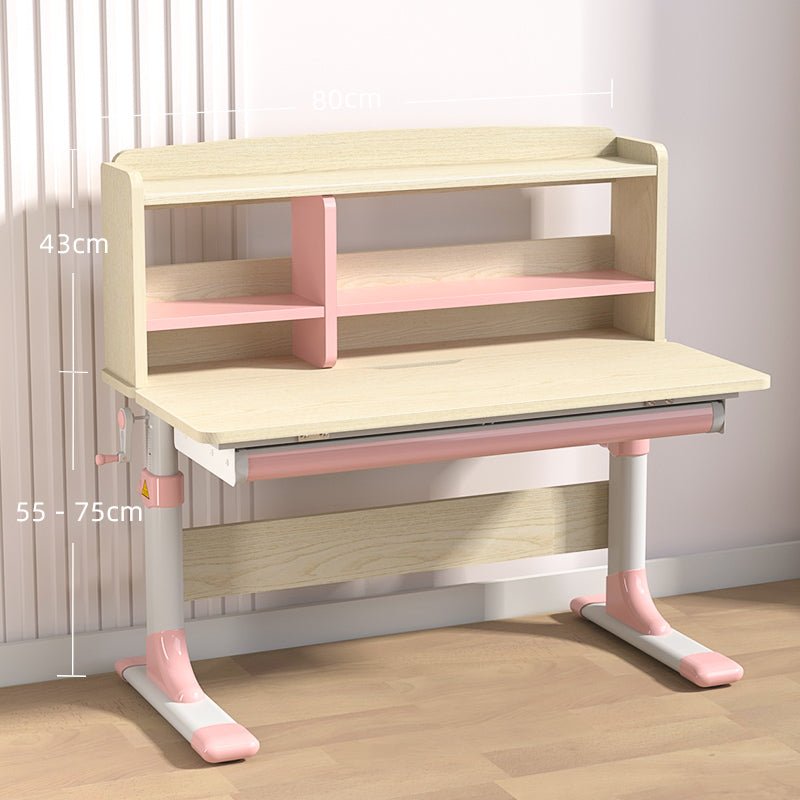 Kid's Desks: Height Adjustable Children Kids Ergonomic Study Desk 80cm Pink AU