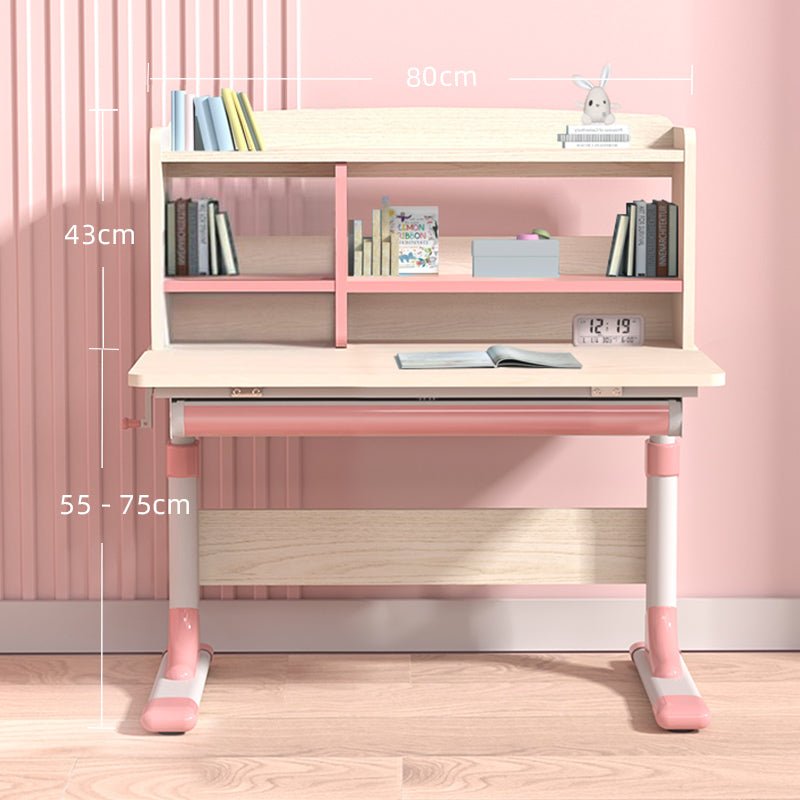 Kid's Desks: Height Adjustable Children Kids Ergonomic Study Desk 80cm Pink AU