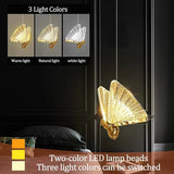 Ceiling Lights: BAMDECOR LED Modern Bedroom Bedside Creative Butterfly Hanging Chandelier Light Fixtures for Stairs Nordic Decoration (12Heads)