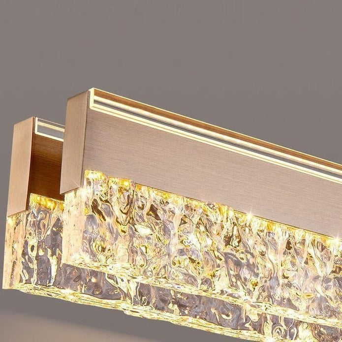 Ceiling Lights: BAMDECOR A122 Nordic Long Dual Linear Dimmable Acrylic Kitchen Dining Table Pendant Light Minimalist Modern Lighting (Coffee)