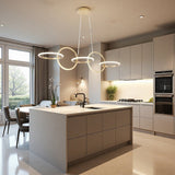 Ceiling Lights: BAMDECOR A180 Nordic Golden Circles Kitchen Dining Table Pendant Light Minimalist Modern Lighting