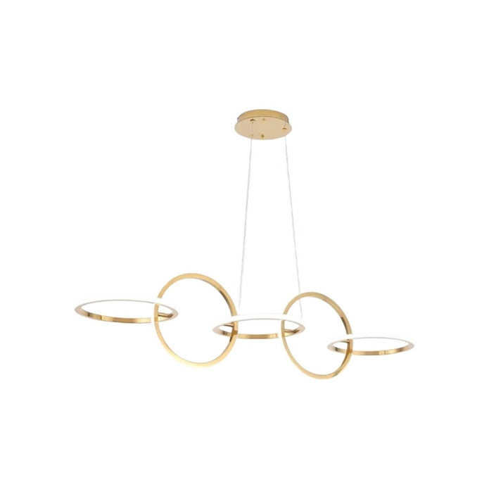 Ceiling Lights: BAMDECOR A180 Nordic Golden Circles Kitchen Dining Table Pendant Light Minimalist Modern Lighting